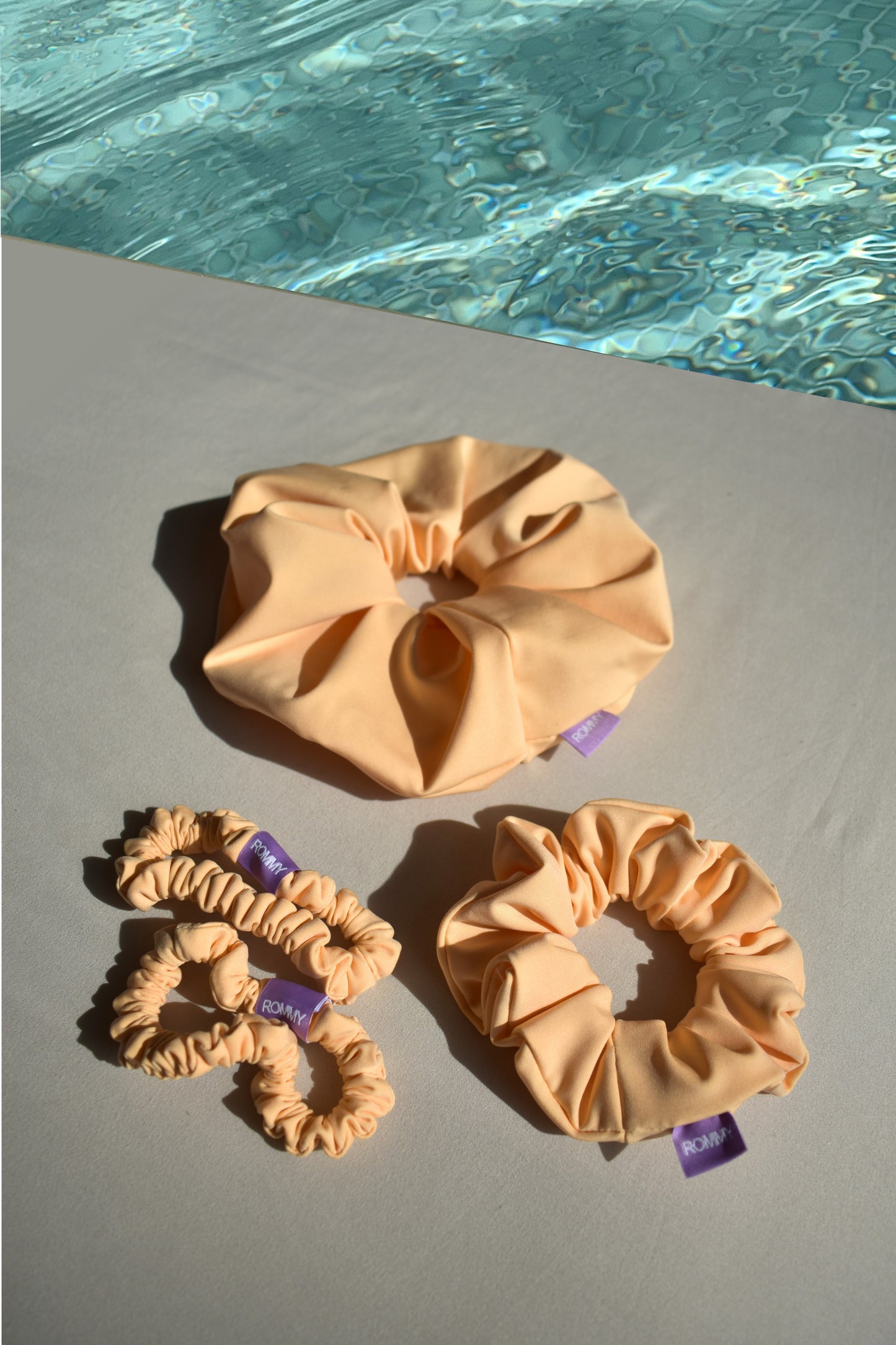 Swim Scrunchie Apricot - Various Sizes