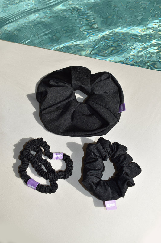 Swim Scrunchie Black - Various Sizes