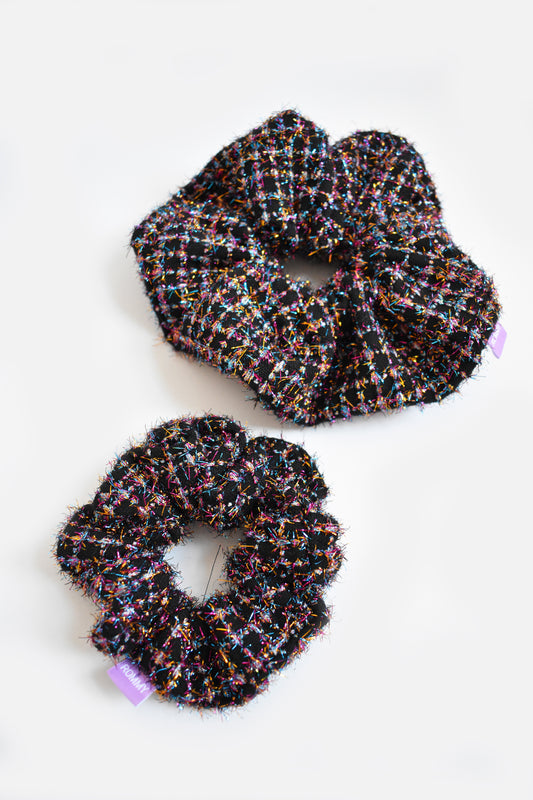 Disco Tweed Scrunchie - Various Sizes