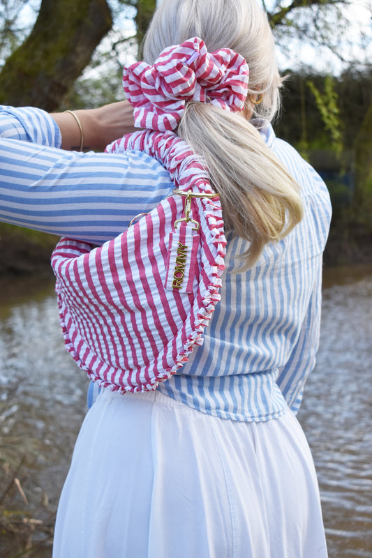 Cherry Seersucker Bag - Various Sizes