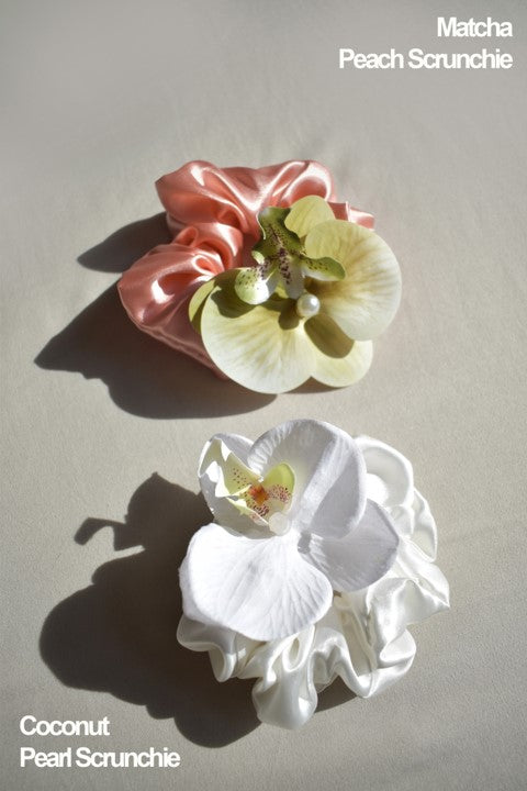 Island Girl Flower Scrunchie  - Various Colours/Sizes