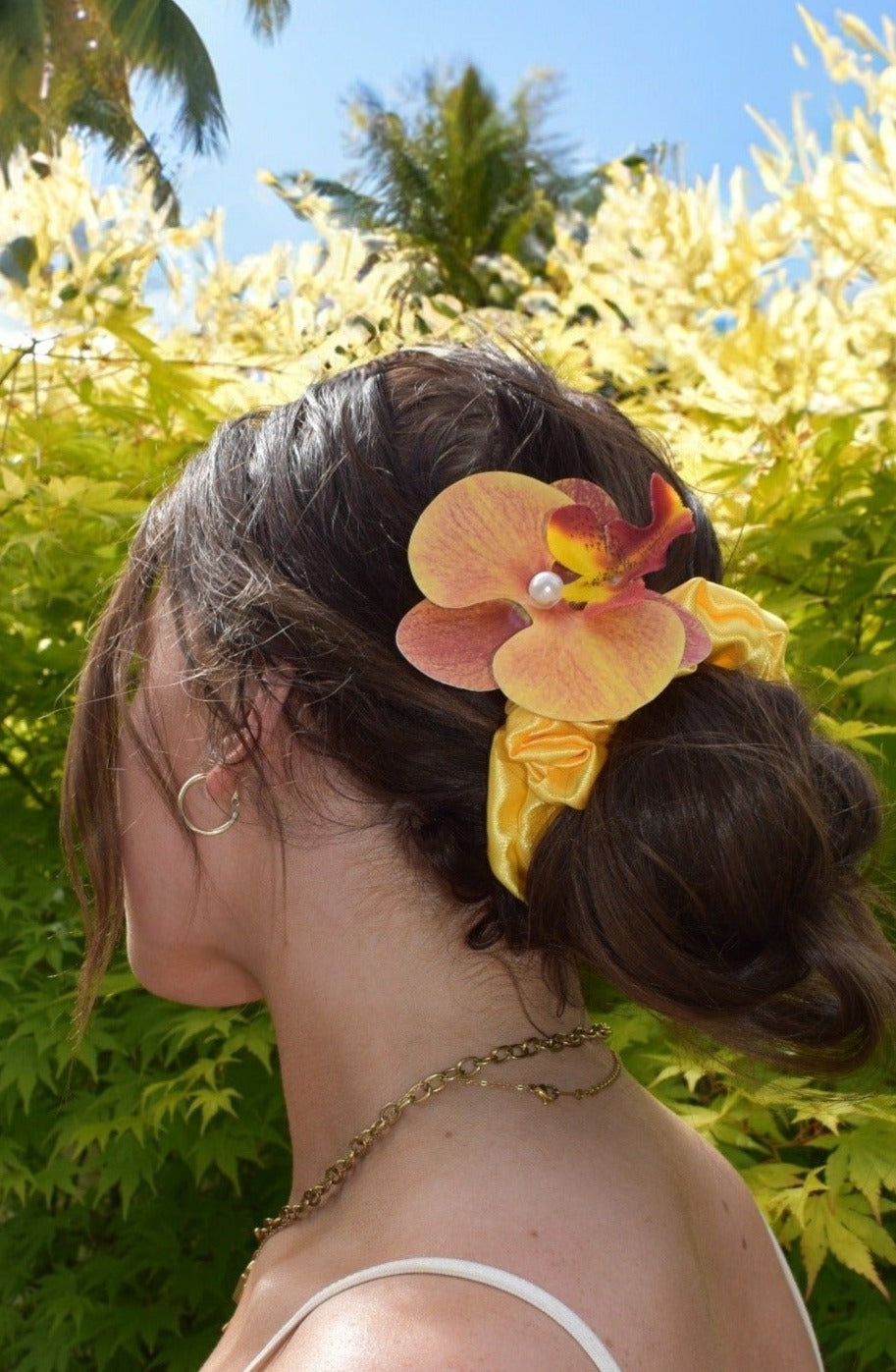 Island Girl Flower Scrunchie  - Various Colours/Sizes